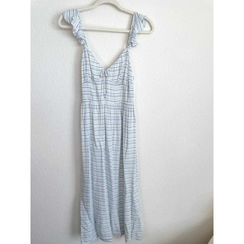 MAJORELLE Revolve Blue White Striped Midi Dress - image 4