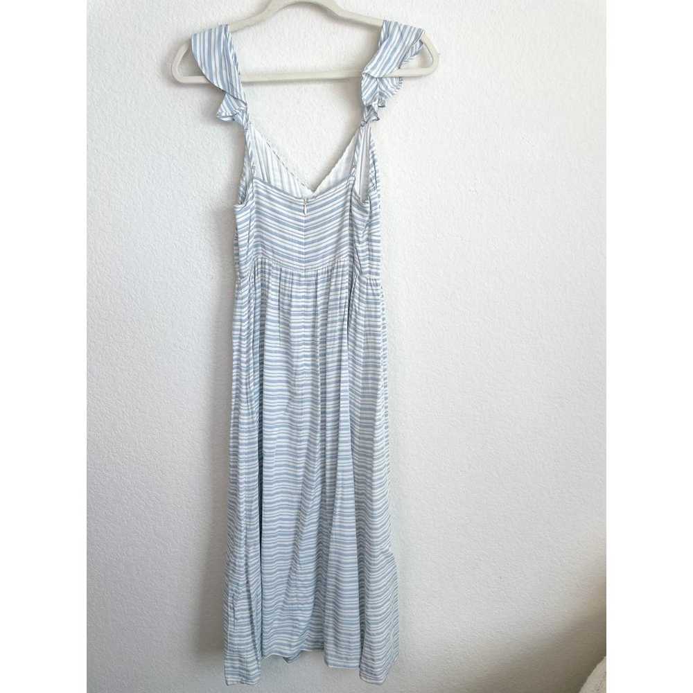 MAJORELLE Revolve Blue White Striped Midi Dress - image 5