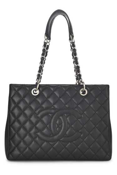 Black Quilted Caviar Grand Shopping Tote (GST) - image 1