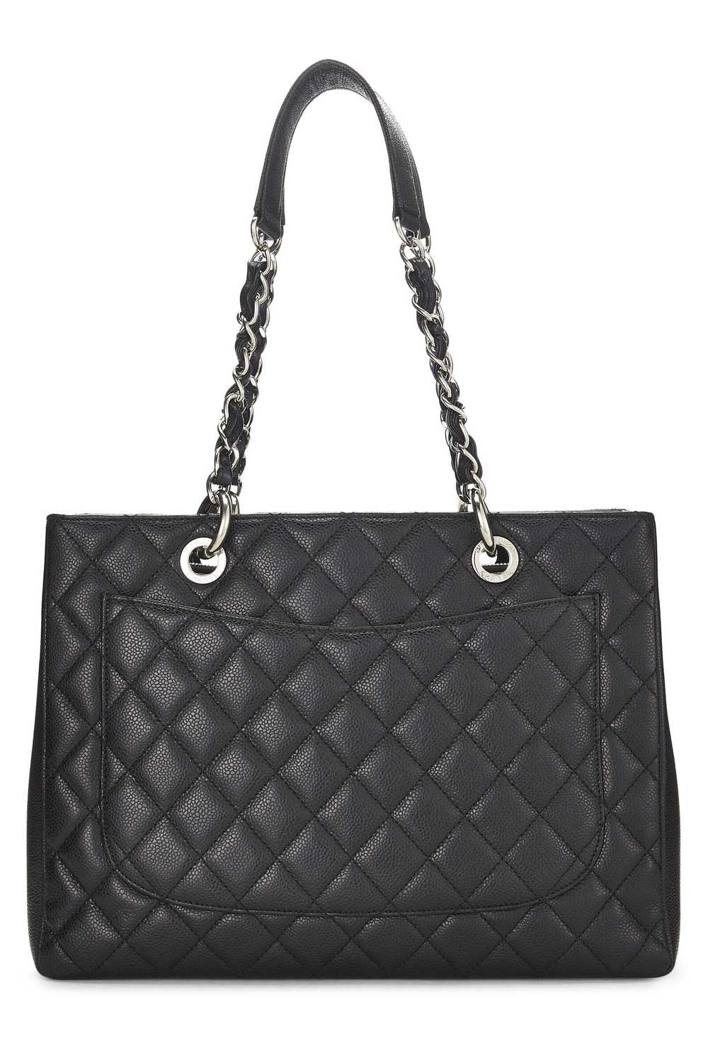 Black Quilted Caviar Grand Shopping Tote (GST) - image 4
