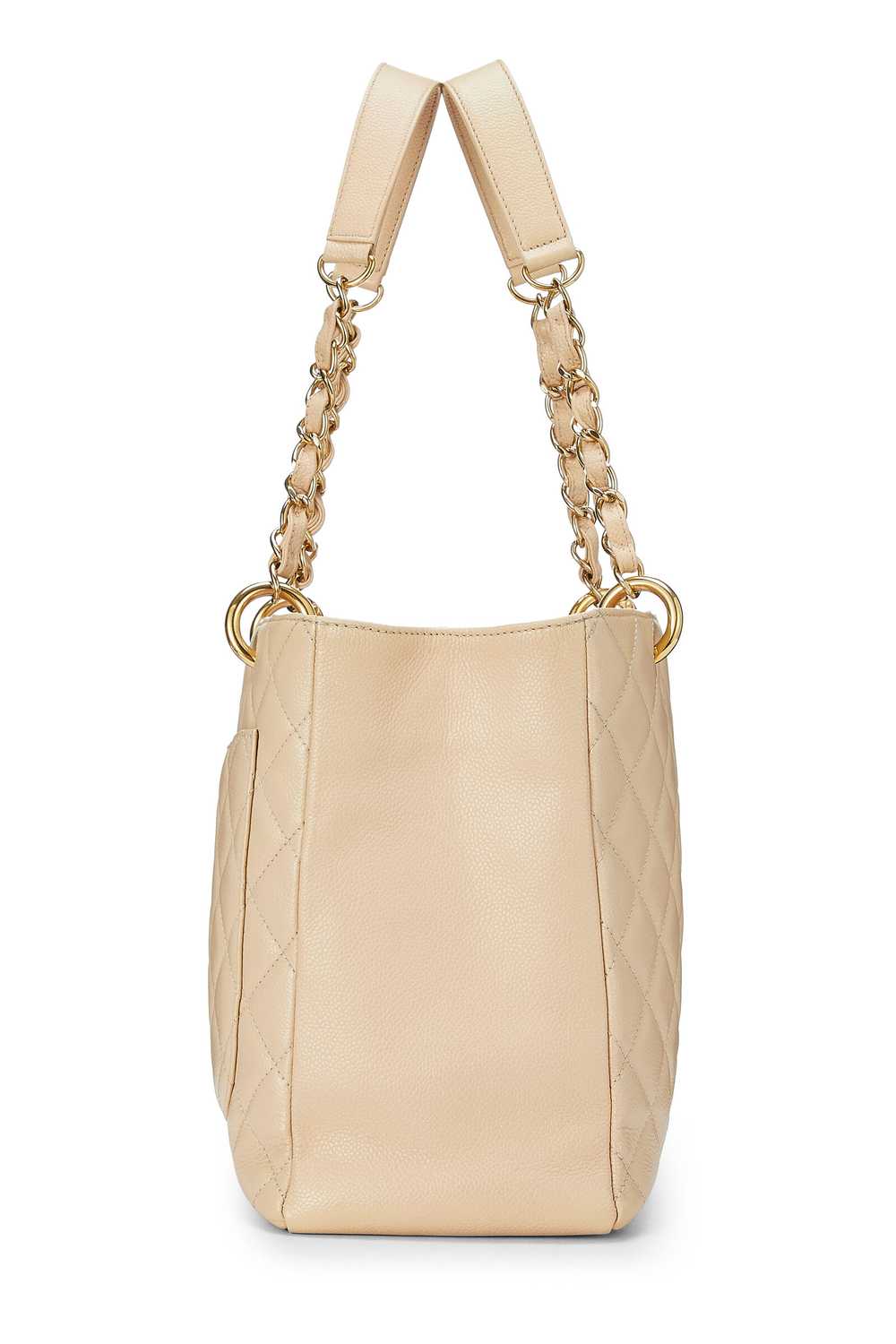 Beige Quilted Caviar Grand Shopping Tote (GST) - image 3