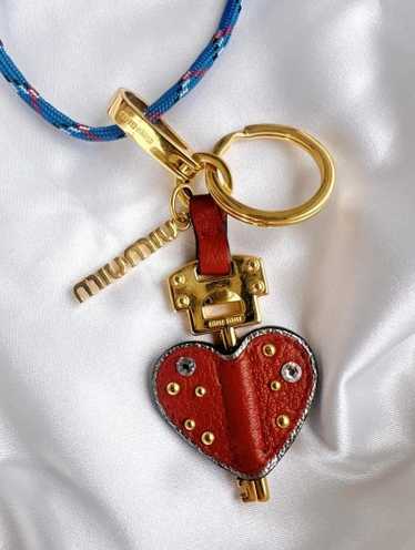 authentic Miu Miu heart key charm