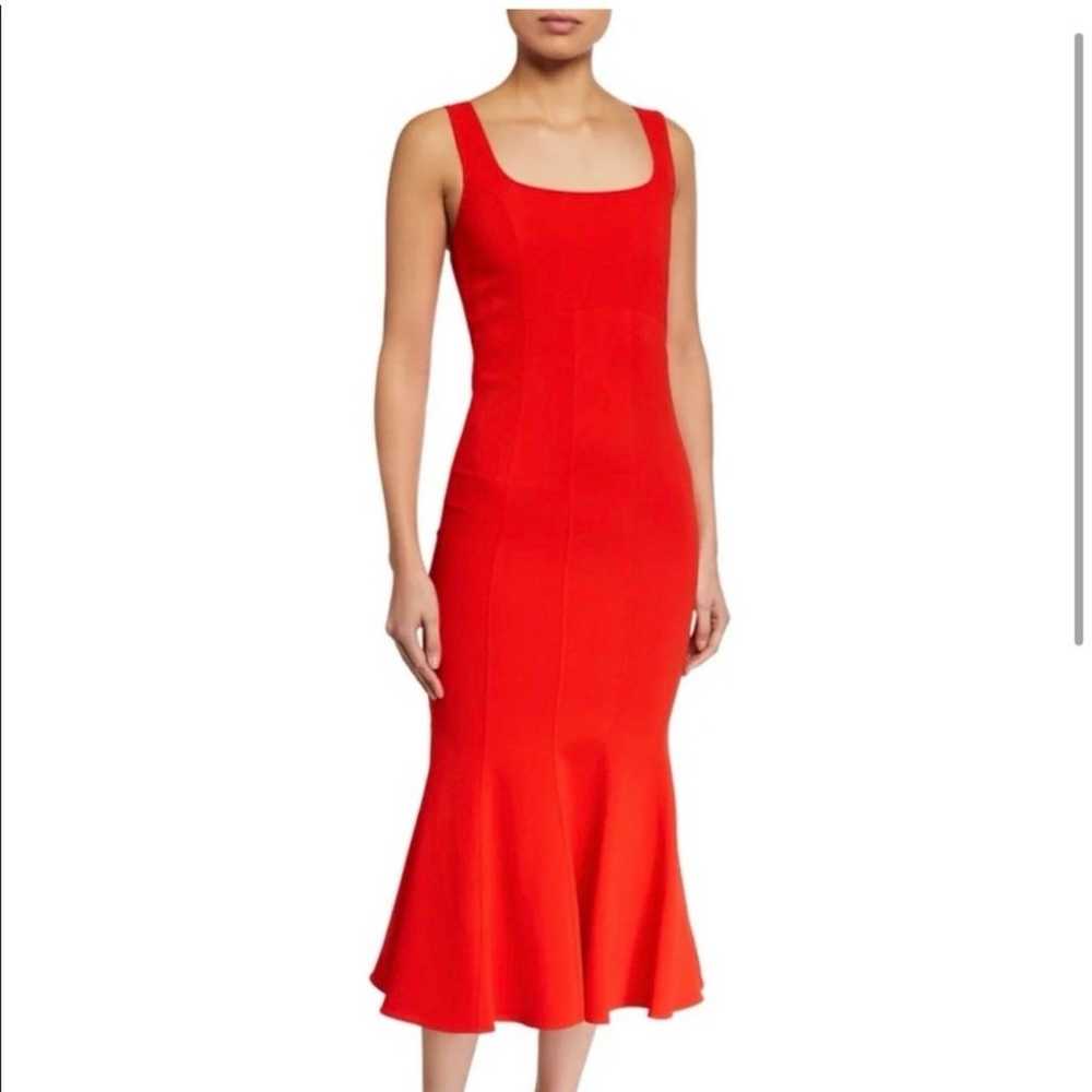 Veronica Beard Gloria Midi Dress Poppy Red - image 1