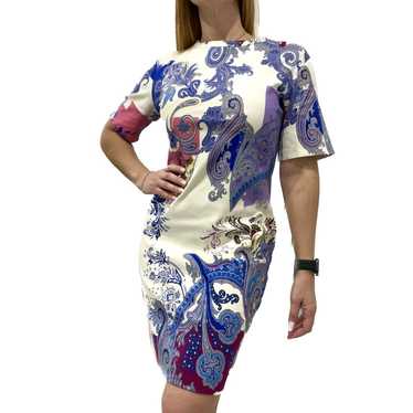 Etro Cotton Blend Shift Paisley Dress - image 1