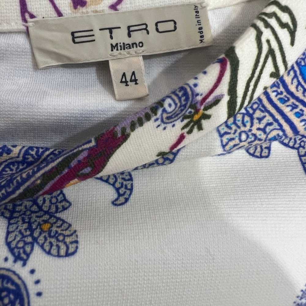 Etro Cotton Blend Shift Paisley Dress - image 8