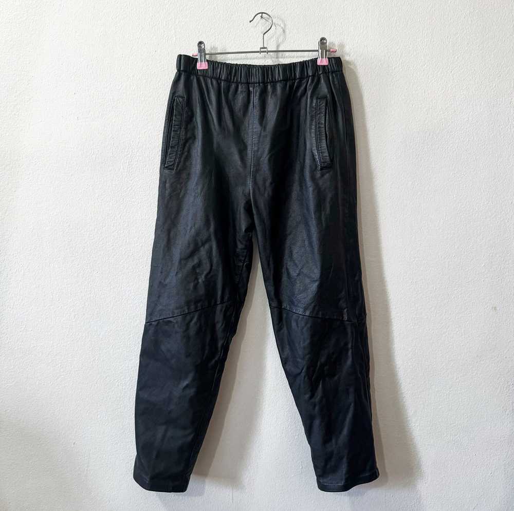Cedars Leather Cropped Joggers (S/M) - image 2