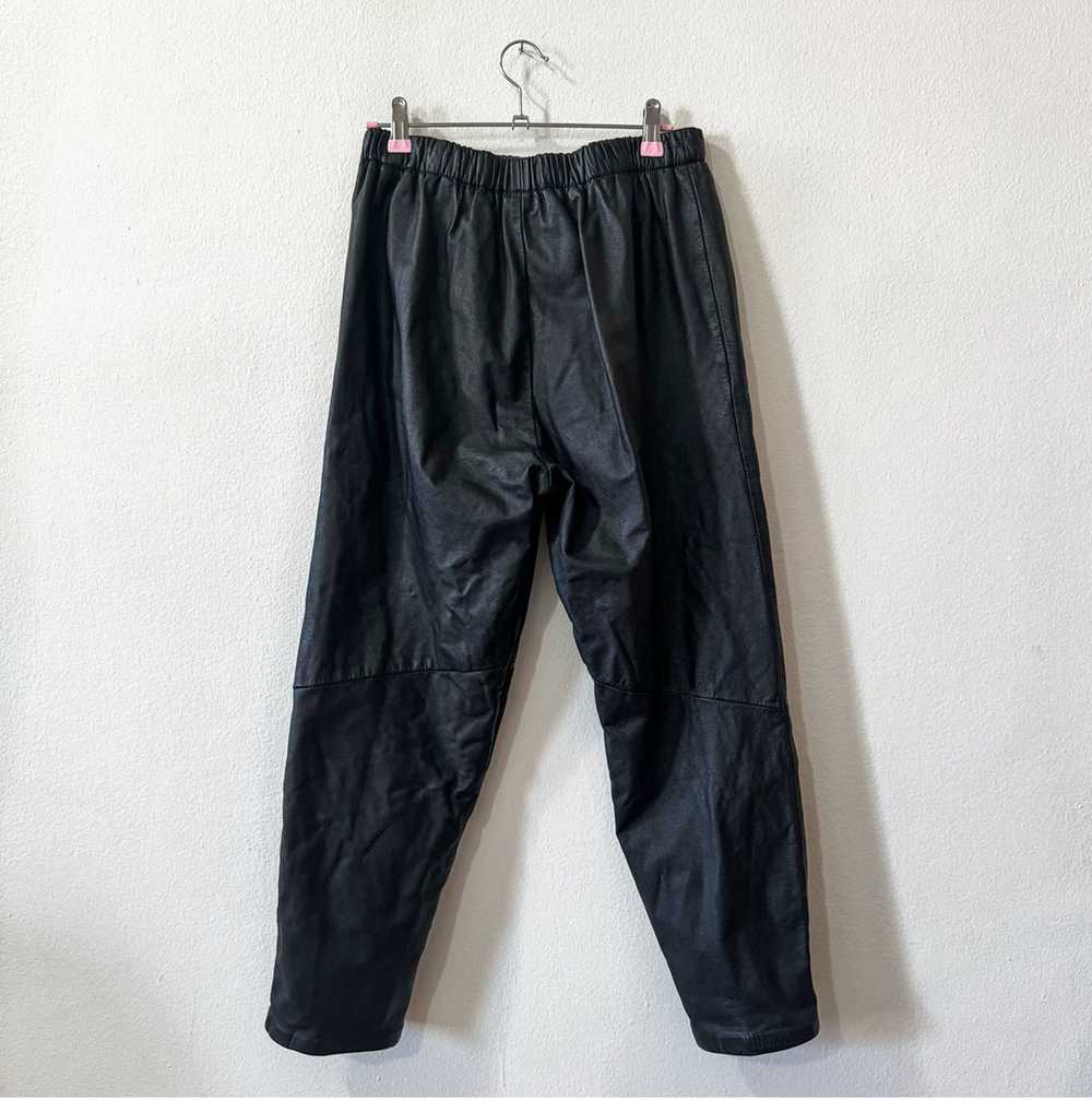 Cedars Leather Cropped Joggers (S/M) - image 3