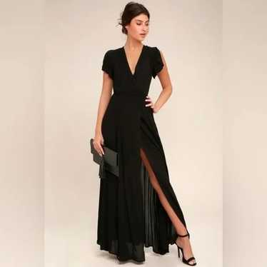 Evolve Black Wrap Maxi Dress - image 1