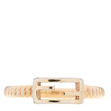 FENDI Metal FF Chain Ring S Gold - image 1