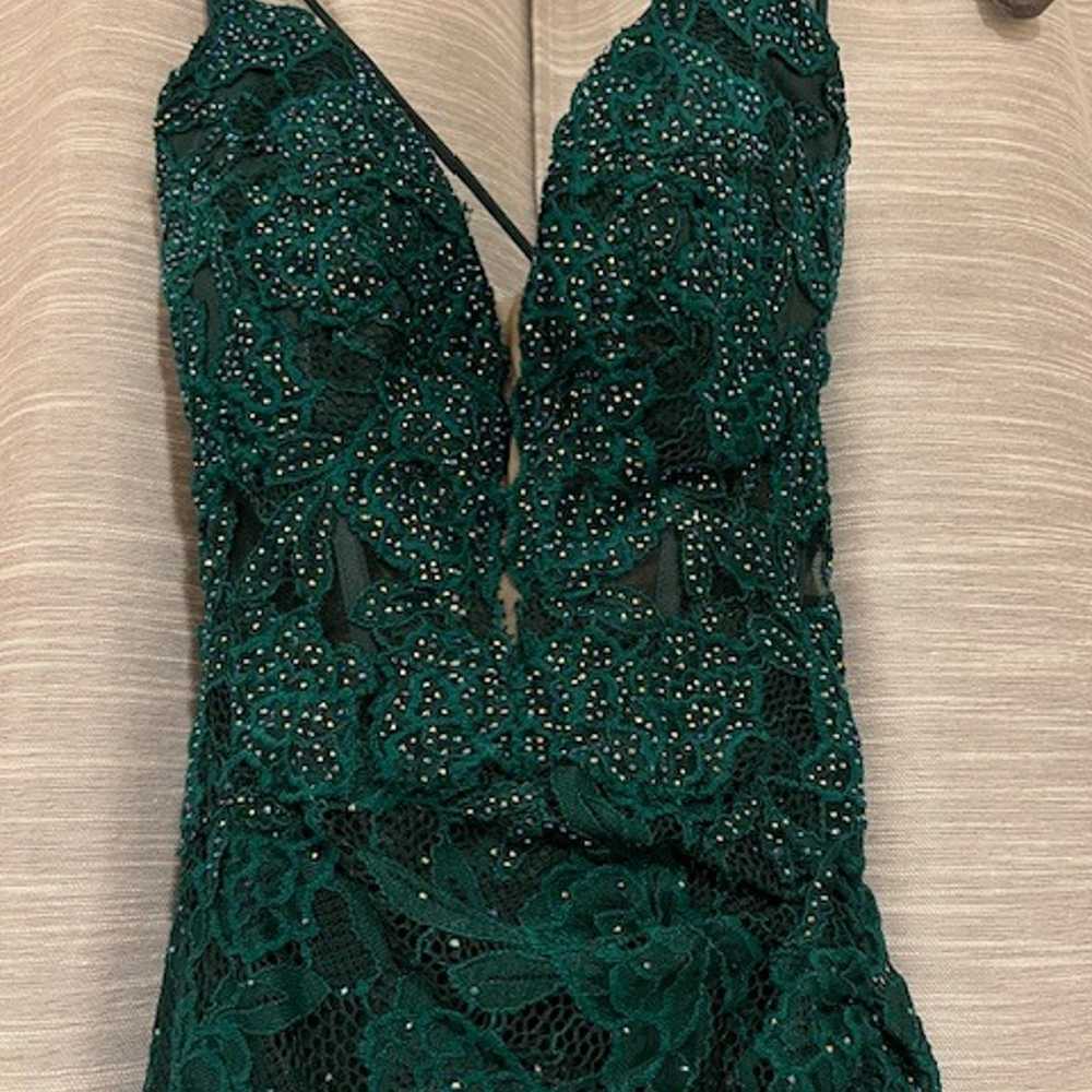Le Femme Prom Dress, Size 0, Forest Green - image 6