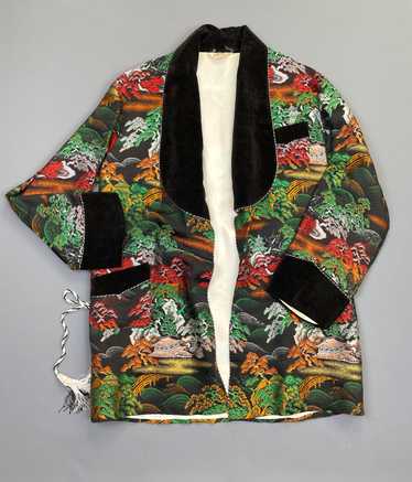 *AS-IS* RAD 1950S-60S MENS JAPANESE BROCADE SMOKIN