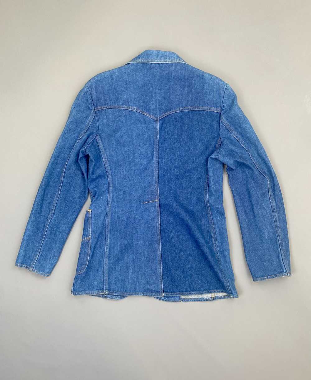 KILLER 1970S WESTERN STYLE DENIM SUIT JACKET STAR… - image 6