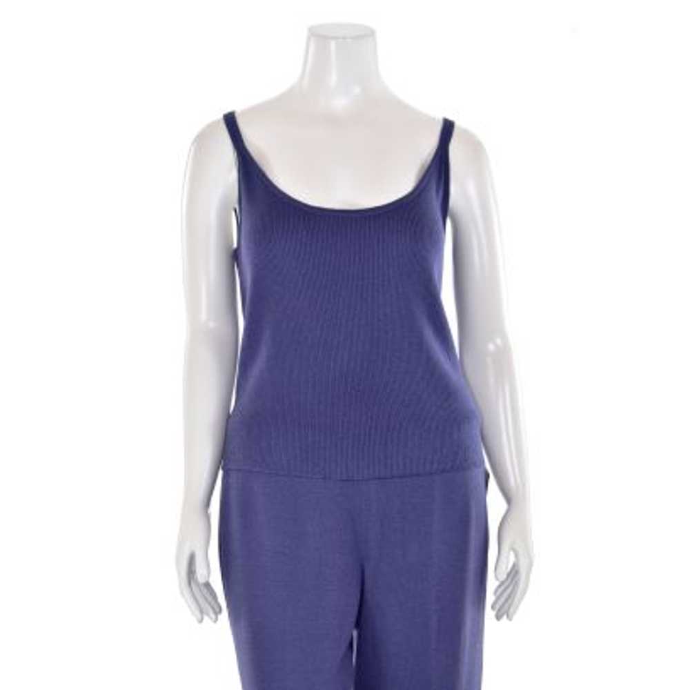 St. John Sport 2Pc Ribbed Knit Top & Cropped Pant… - image 2