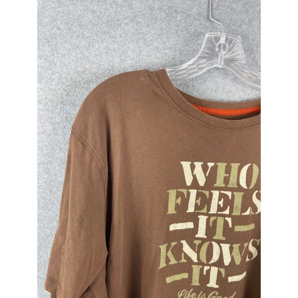 Life is Good Shirt Men's 2XL Brown Short Sleeve W… - image 2