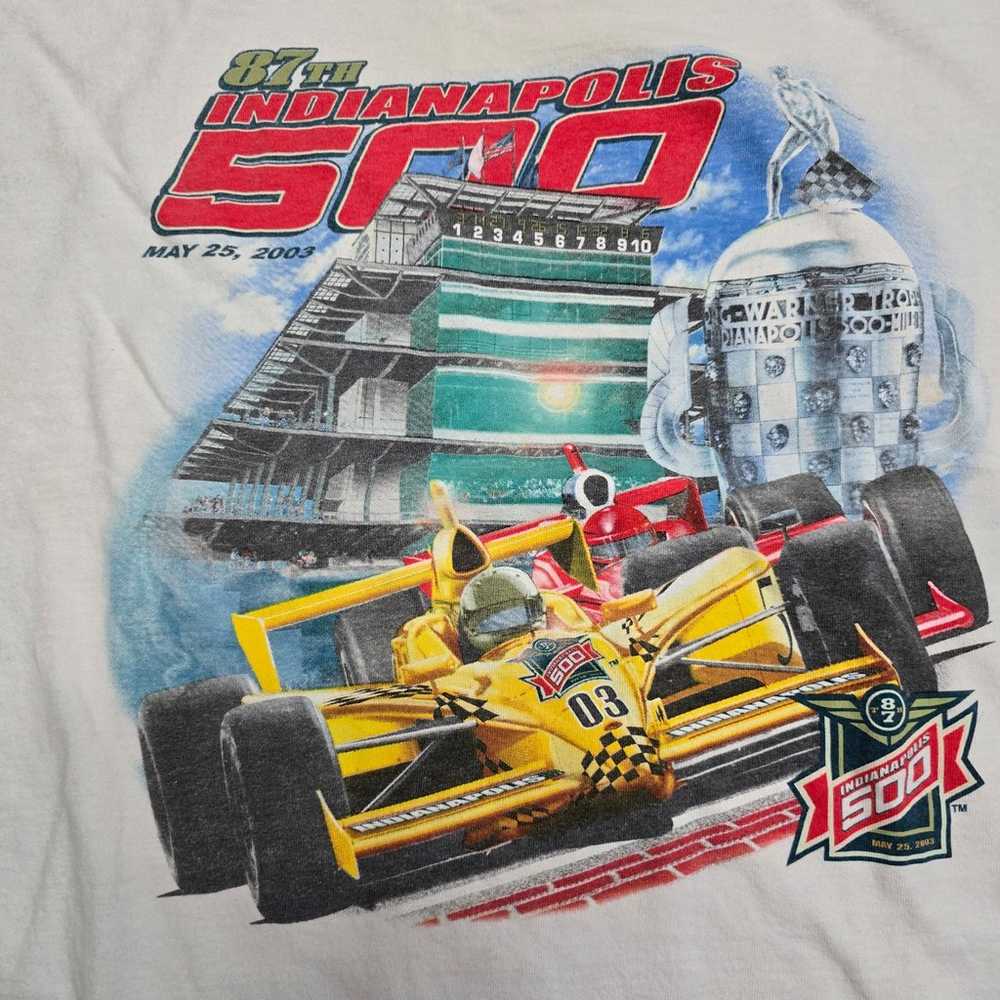 Vintage Indy 500 T Shirt Sz 2XL 2003 Racing Distr… - image 2