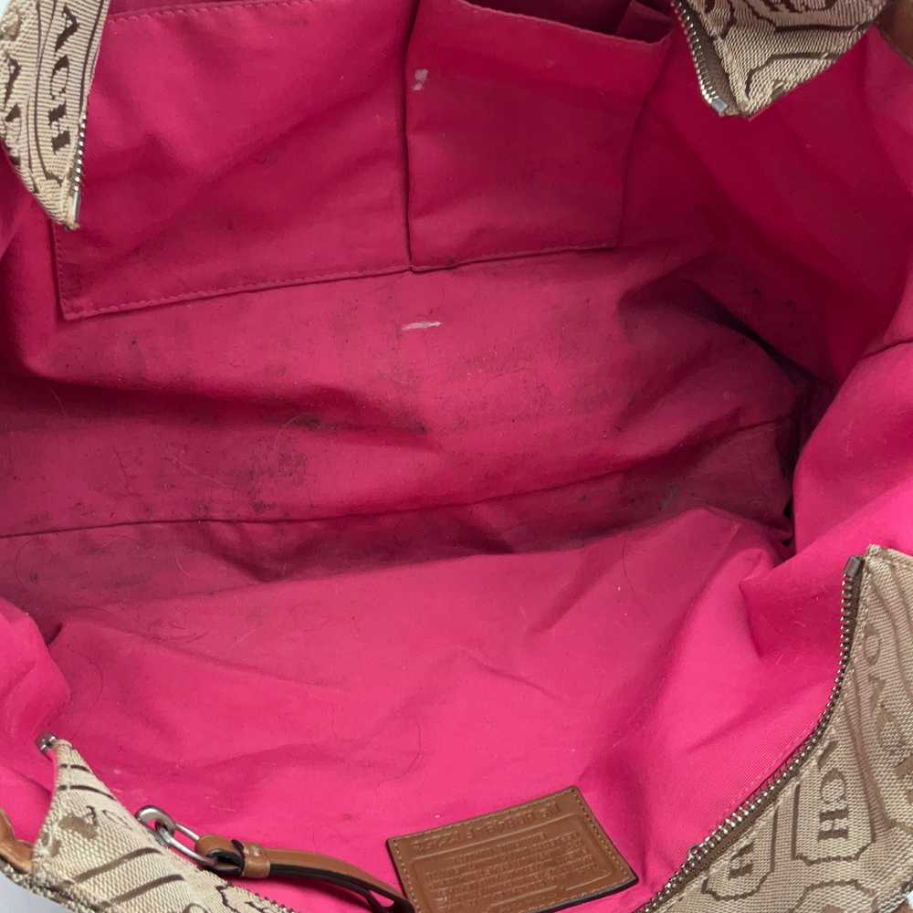 Coach Womens Brown Pink Inner Pocket Zipper Doubl… - image 4