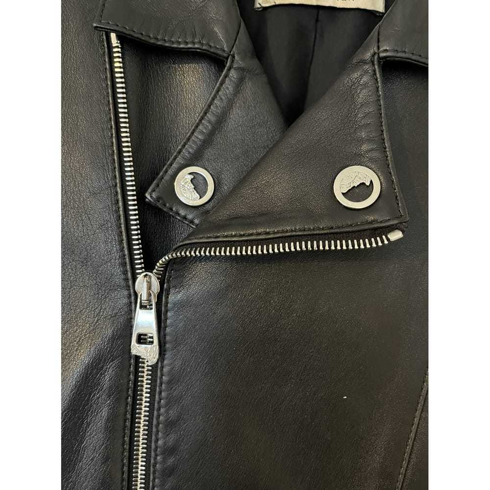 Versace Leather biker jacket - image 3