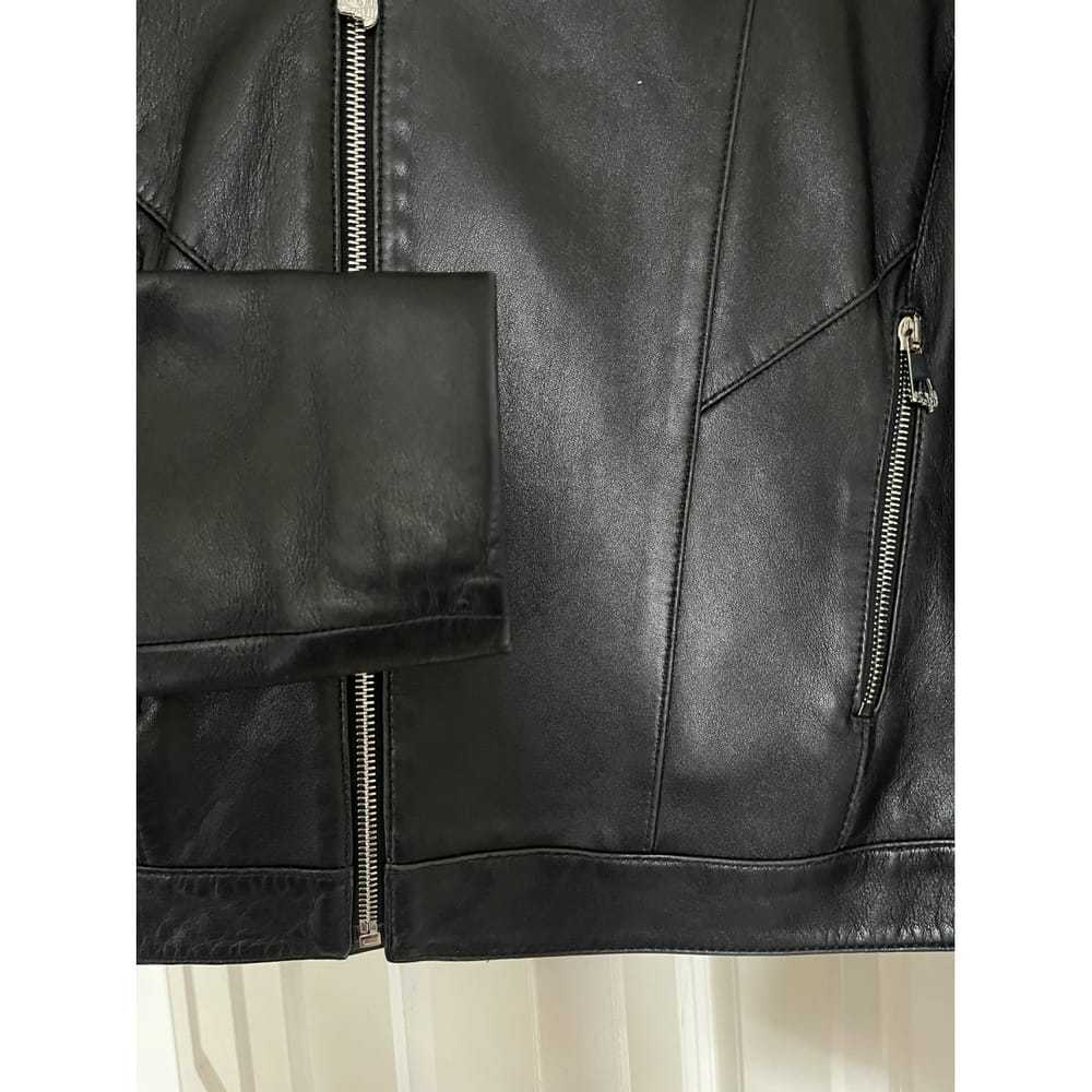 Versace Leather biker jacket - image 4