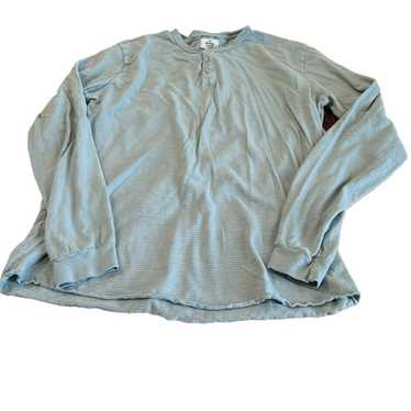 Marine Layer Shirt Adult Medium Green Henley Neck… - image 1