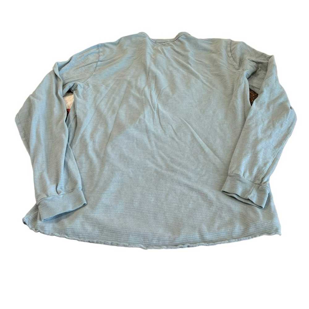 Marine Layer Shirt Adult Medium Green Henley Neck… - image 2