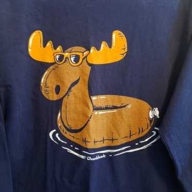 Chowdaheadz Moose Float Long Sleeve T-Shirt Mediu… - image 1