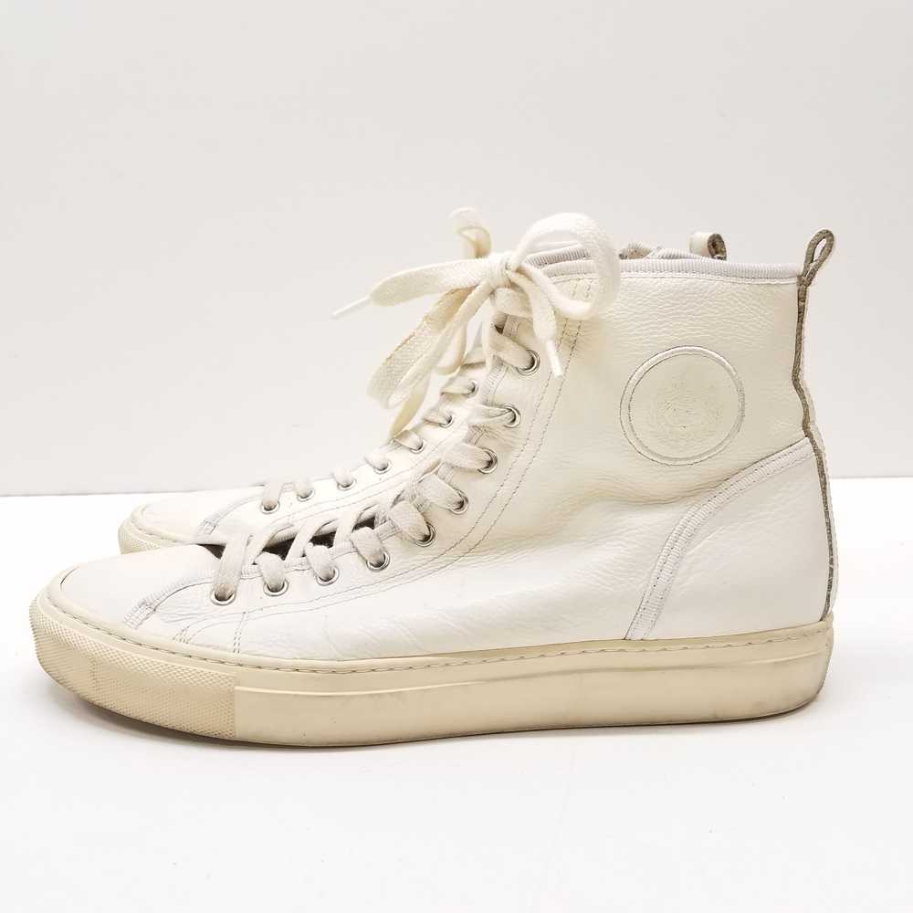 The Kooples Ivory Leather Hi Top Lace Zip Sneaker… - image 2