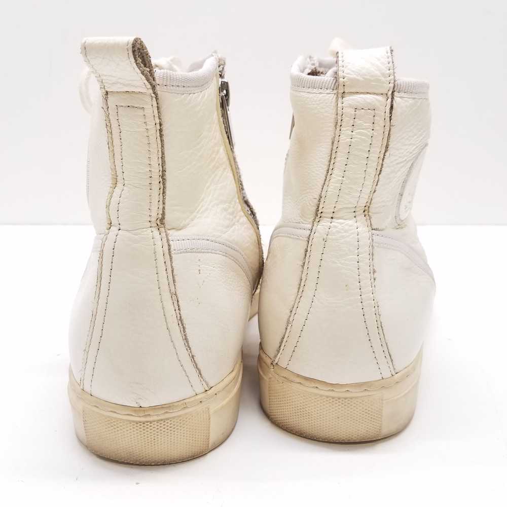 The Kooples Ivory Leather Hi Top Lace Zip Sneaker… - image 5