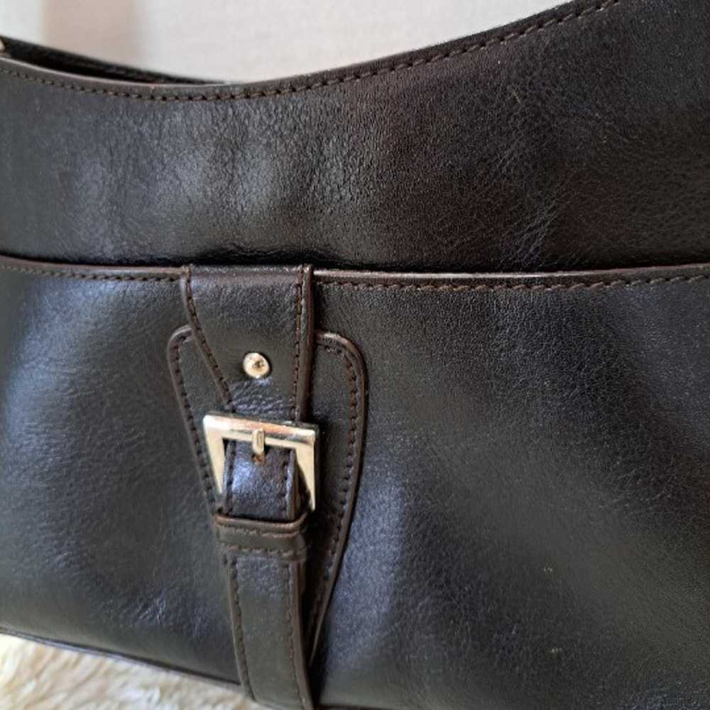 Etienne Aigner Dark Brown Leather Shoulder Bag - image 2