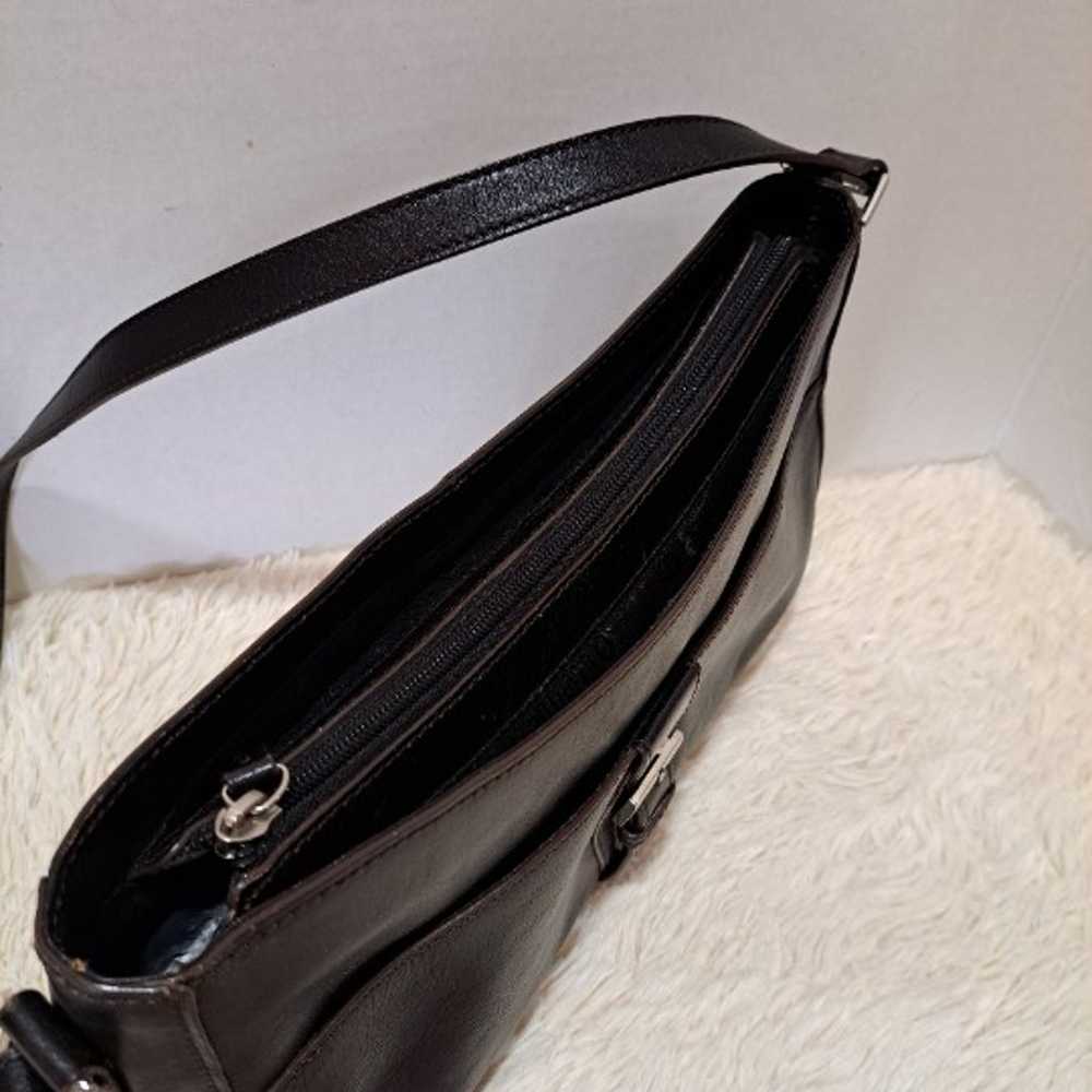 Etienne Aigner Dark Brown Leather Shoulder Bag - image 5