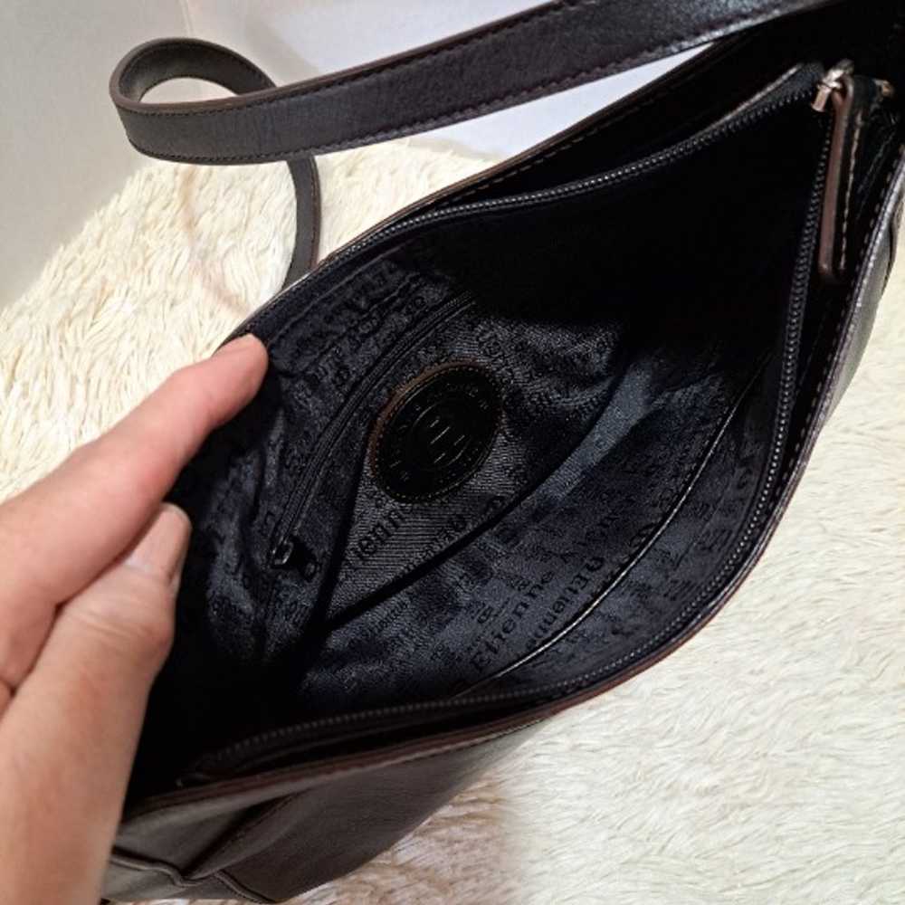 Etienne Aigner Dark Brown Leather Shoulder Bag - image 6