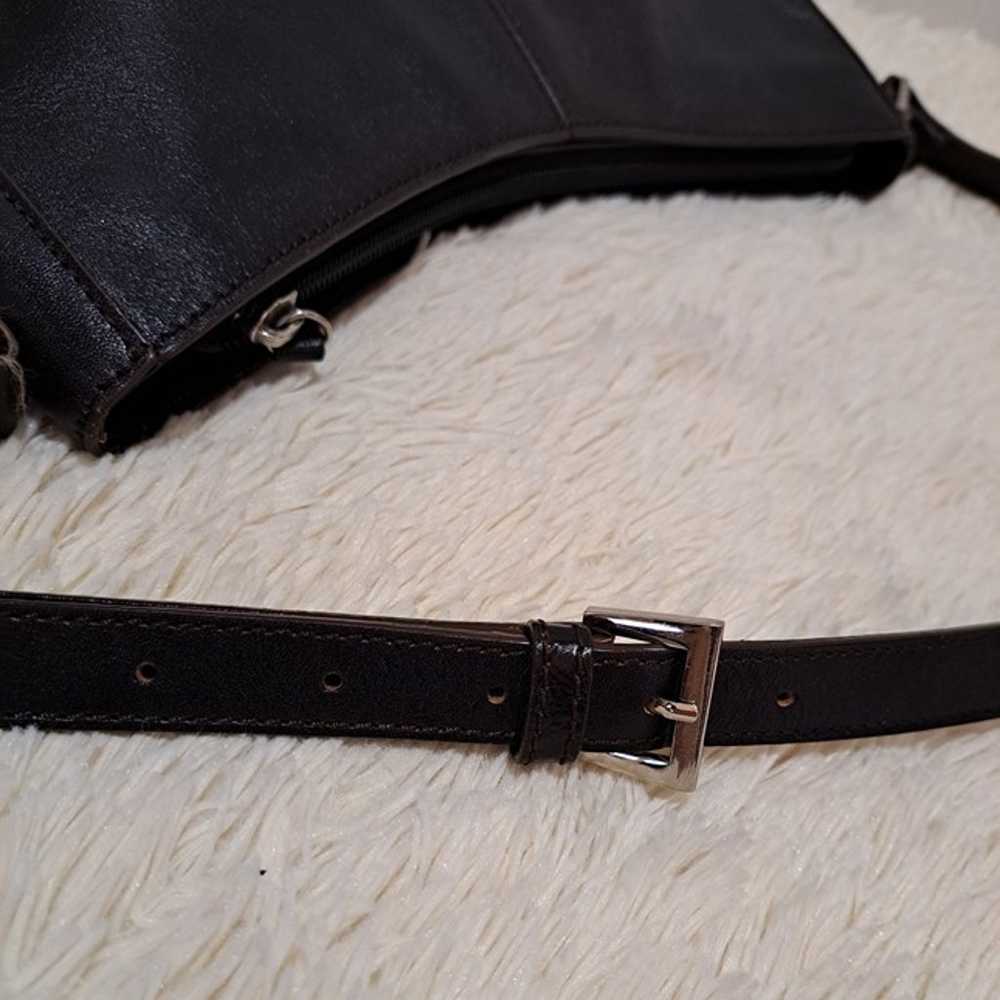 Etienne Aigner Dark Brown Leather Shoulder Bag - image 7