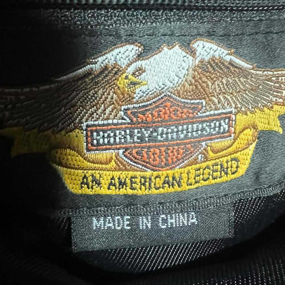 Vintage Harley Davidson Convertible Leather Logo … - image 11