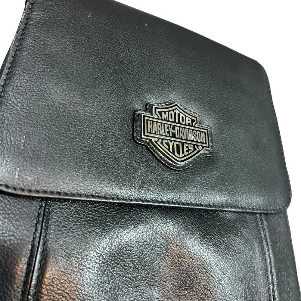 Vintage Harley Davidson Convertible Leather Logo … - image 2