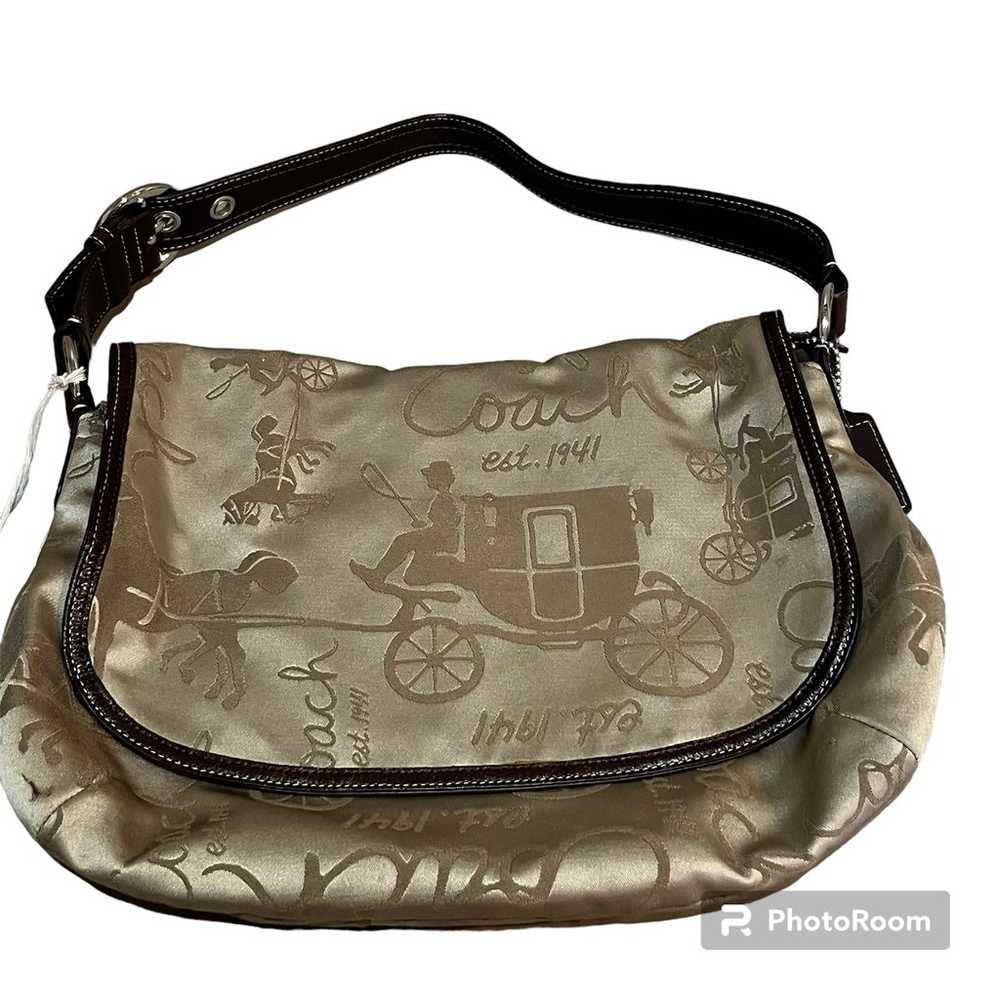 Coach Carriage Shoulder bag  Adjustable Strap Sat… - image 2