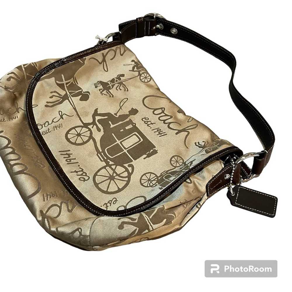 Coach Carriage Shoulder bag  Adjustable Strap Sat… - image 3