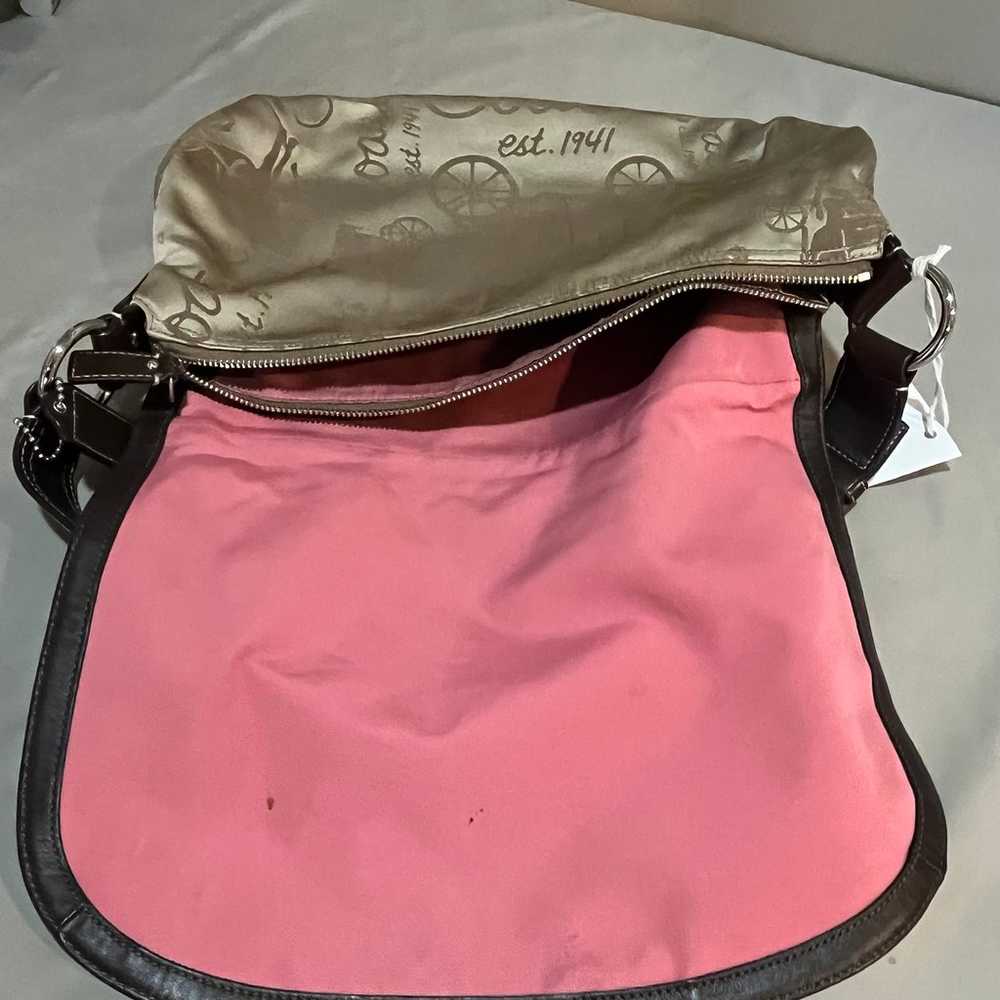 Coach Carriage Shoulder bag  Adjustable Strap Sat… - image 9