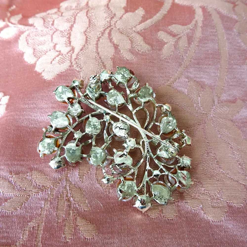 FABULOUS Vintage Coro Pin, Sparkling Pink Rhinest… - image 4