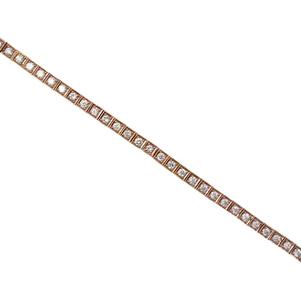 Rose Gold Diamond Tennis Bracelet 2.36 ctw 14k - image 2