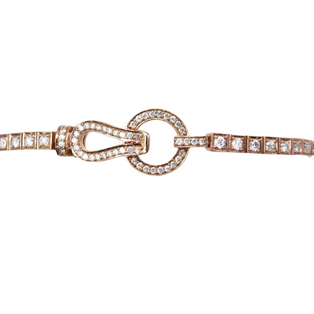 Rose Gold Diamond Tennis Bracelet 2.36 ctw 14k - image 3