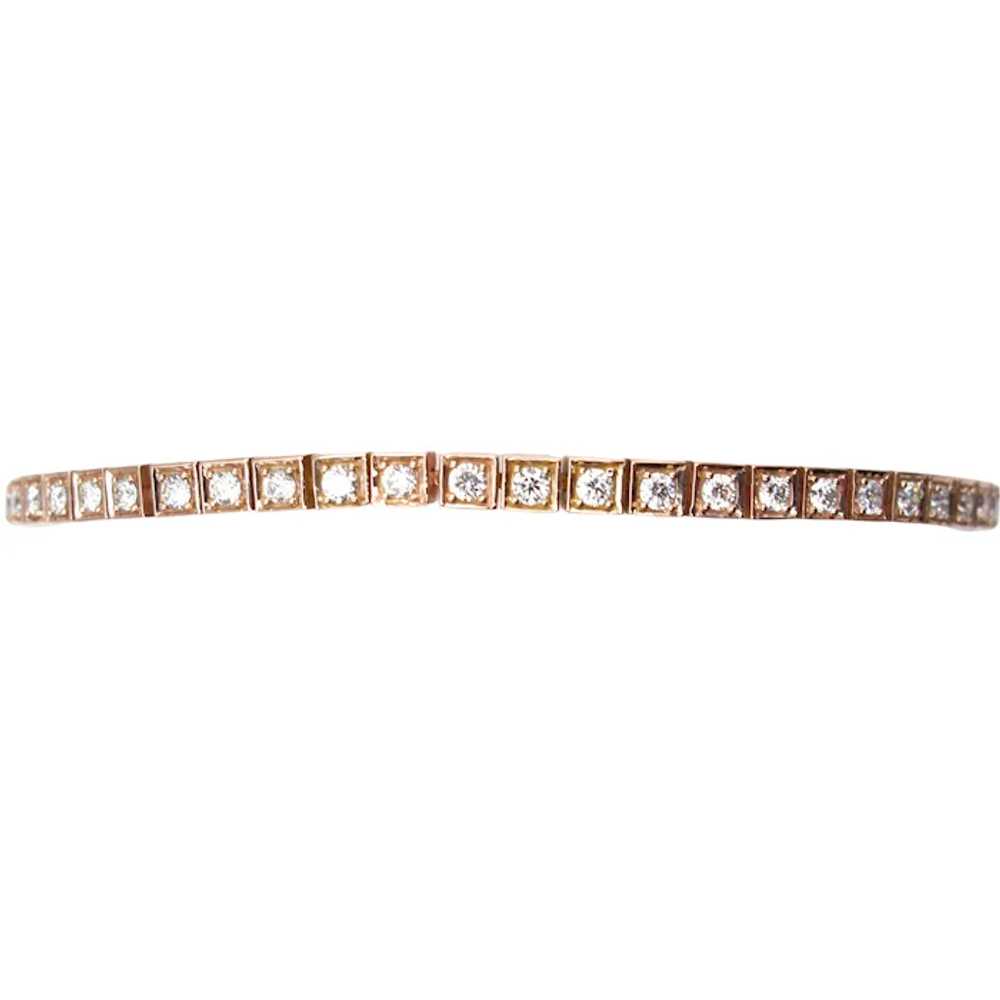 Rose Gold Diamond Tennis Bracelet 2.36 ctw 14k - image 4