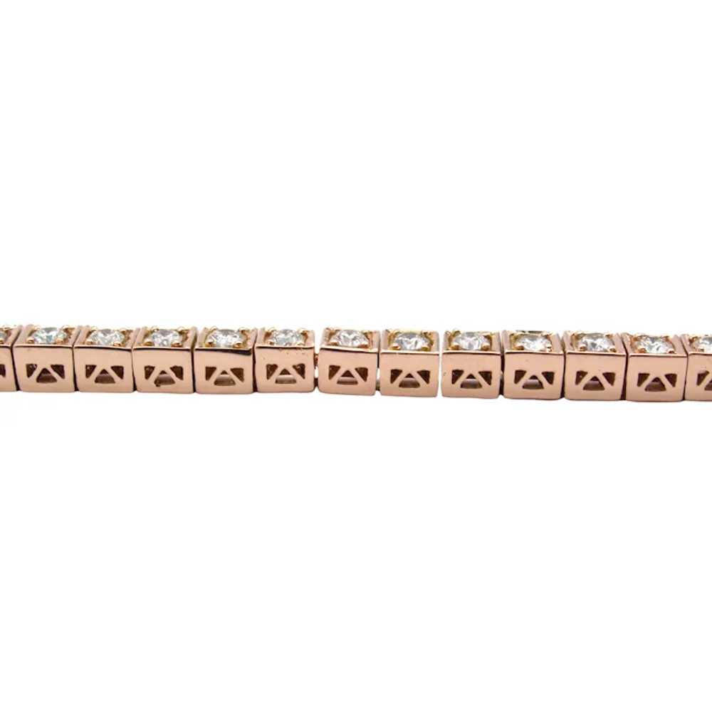 Rose Gold Diamond Tennis Bracelet 2.36 ctw 14k - image 6