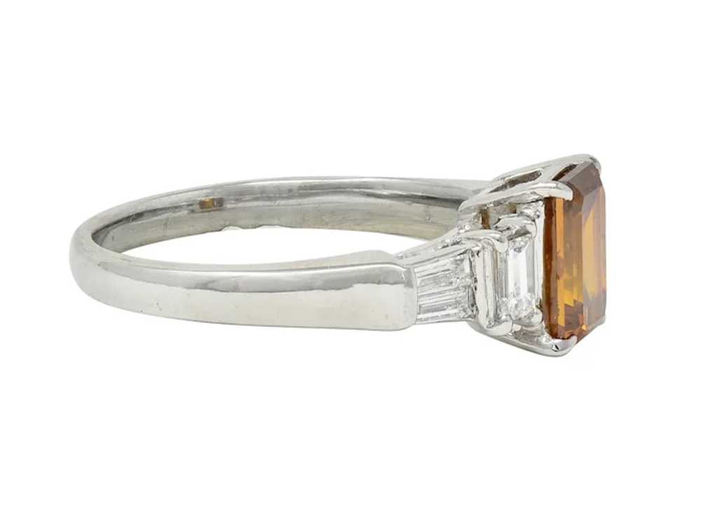 Contemporary Fancy Orange Brown Diamond Platinum … - image 5