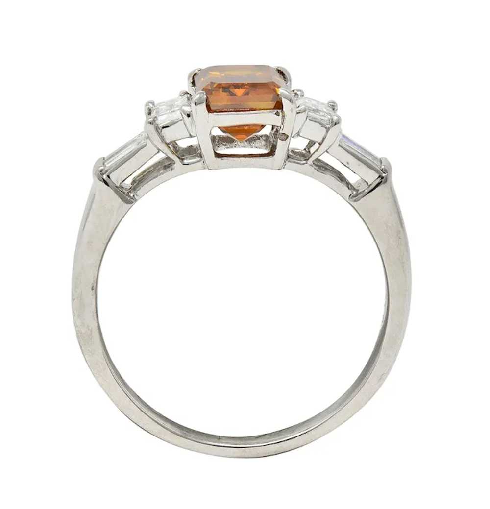 Contemporary Fancy Orange Brown Diamond Platinum … - image 9