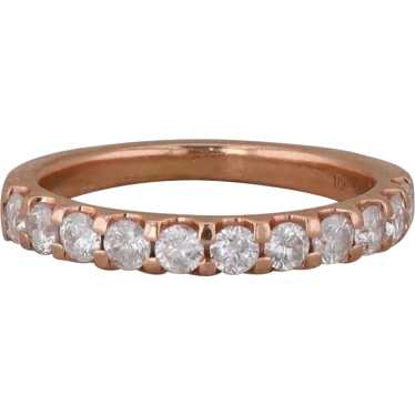 10k Rose Gold Diamond Band - image 1