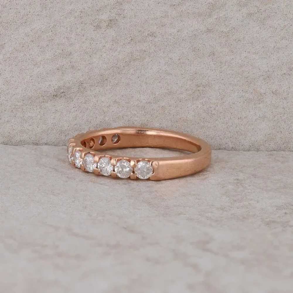 10k Rose Gold Diamond Band - image 2