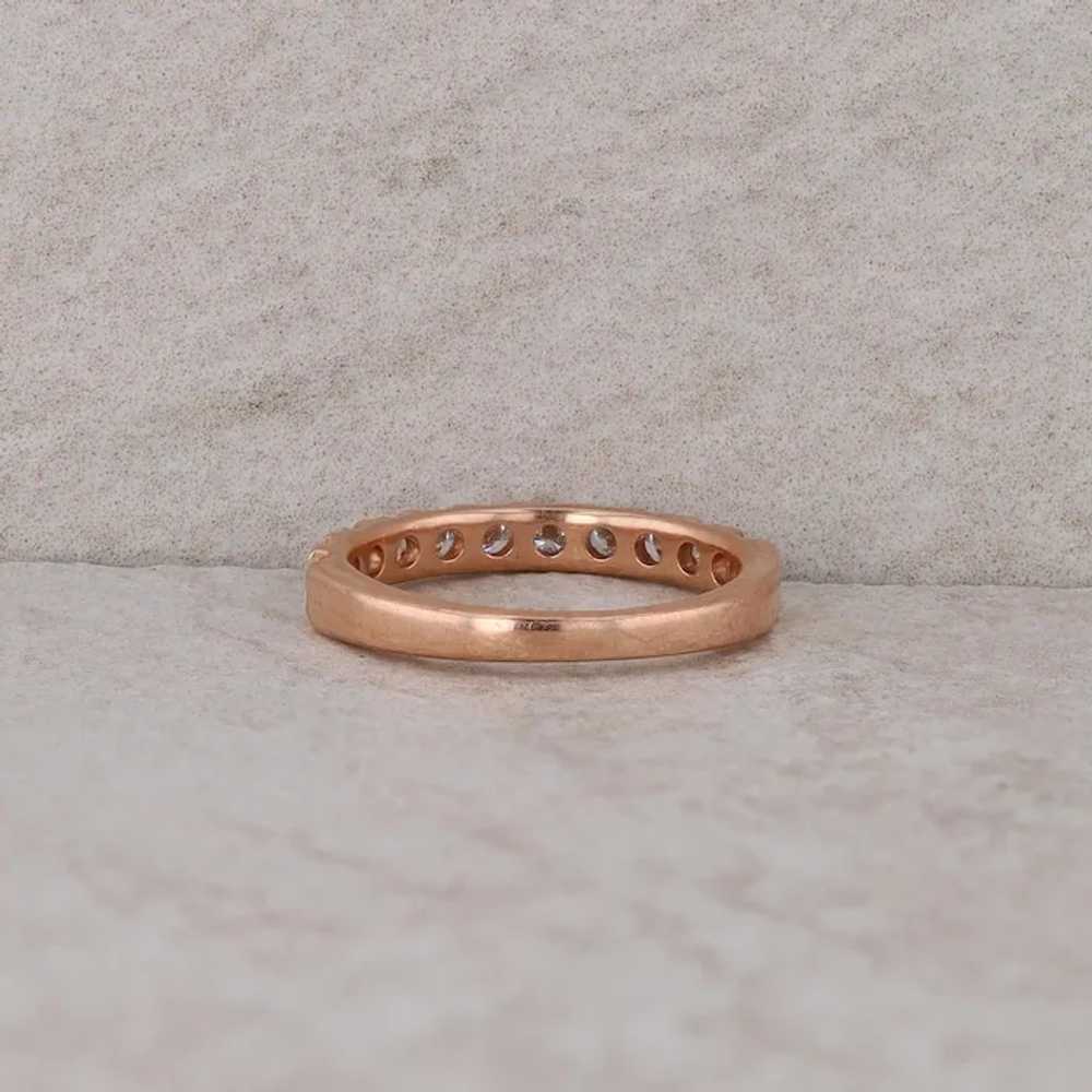 10k Rose Gold Diamond Band - image 3