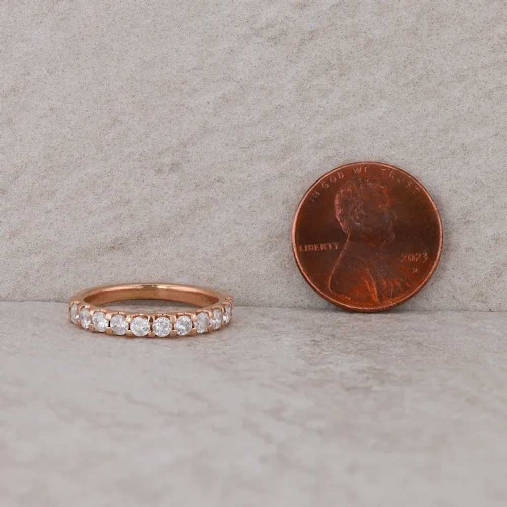 10k Rose Gold Diamond Band - image 5