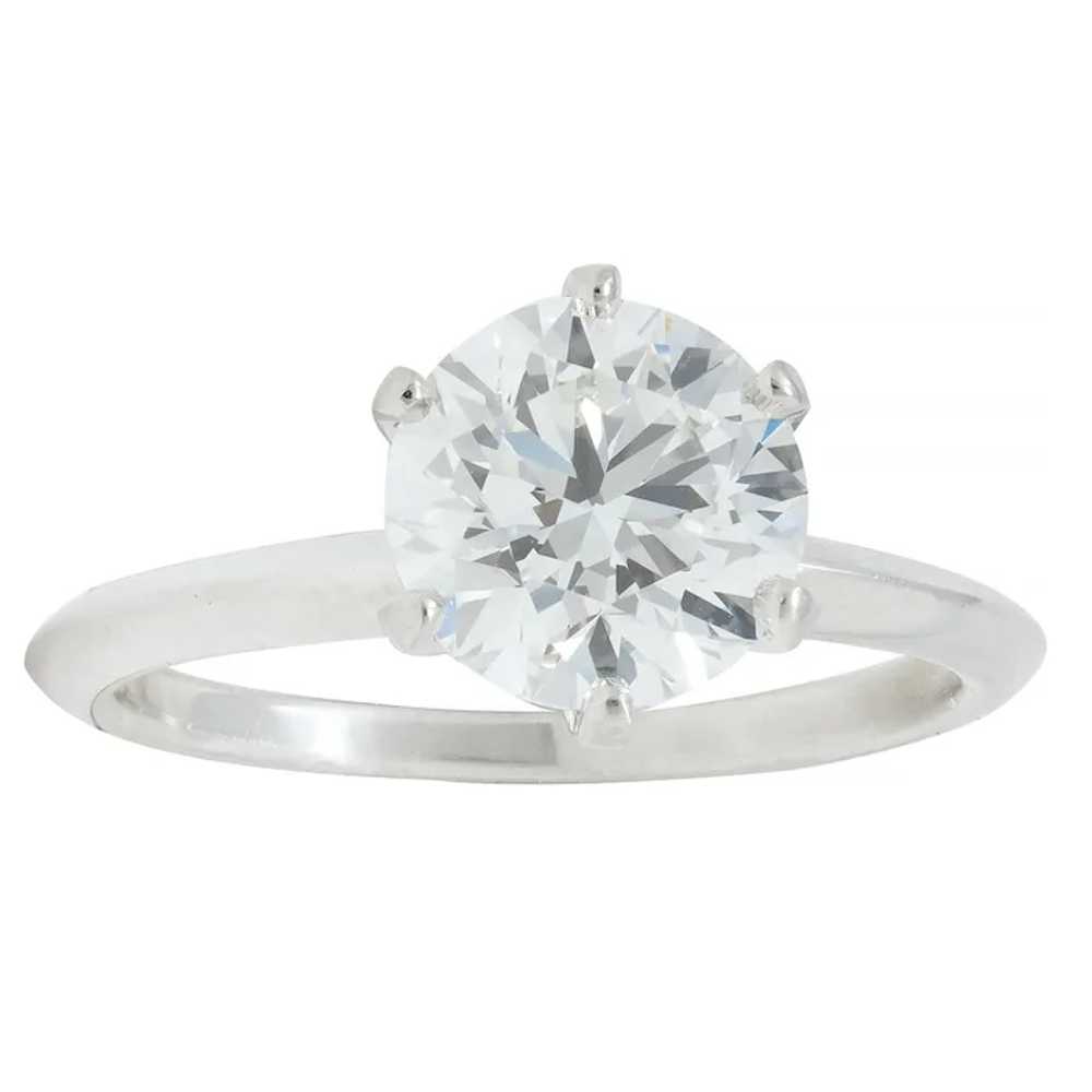 Tiffany & Co. Round Brilliant Diamond Platinum So… - image 10