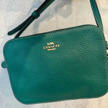 Coach crossbody leather bag in green - Designer p… - image 1