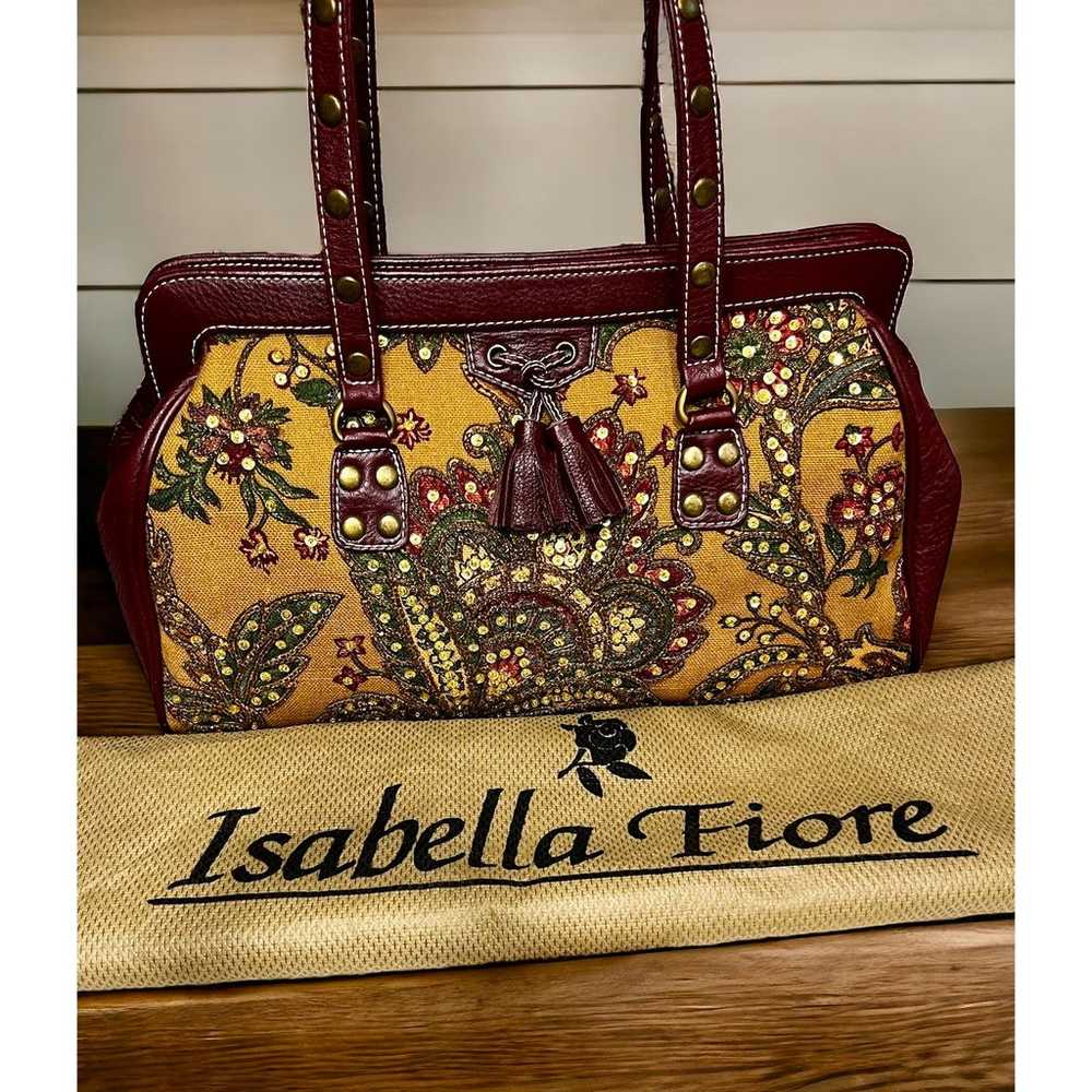 Vintage Isabella Fiore Floral Sequined Bag - image 3